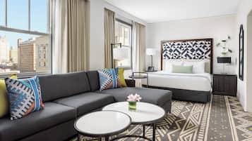 Roupas de cama antialérgicas, cofres nos quartos, escrivaninha