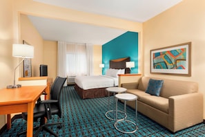 Executive-Suite, 1 King-Bett und Schlafsofa | Wohnbereich | Smart-TV, Netflix