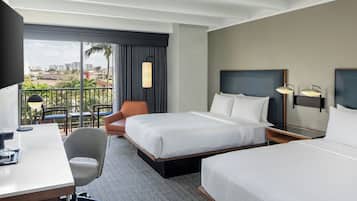 Premium bedding, pillowtop beds, in-room safe, desk