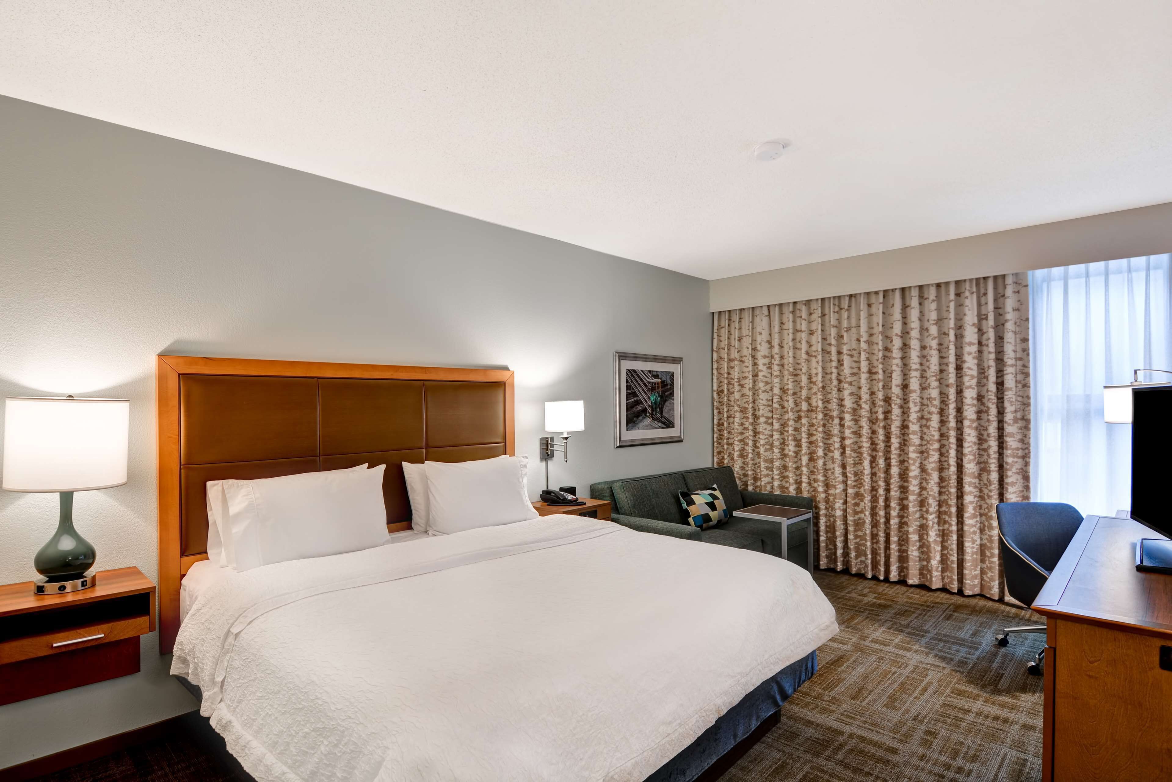 Room, 1 King Bed, Accessible, Bathtub (Mobility & Hearing) | Desk, laptop workspace, blackout drapes, soundproofing