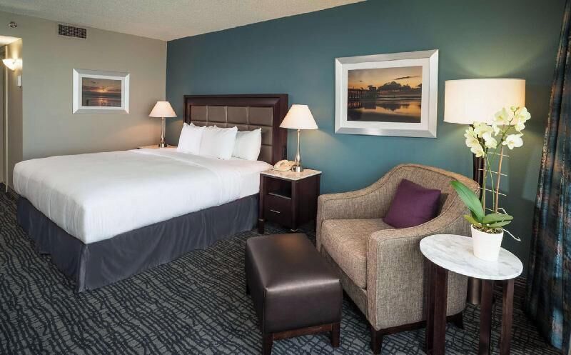 Premium bedding, down comforters, pillowtop beds, in-room safe