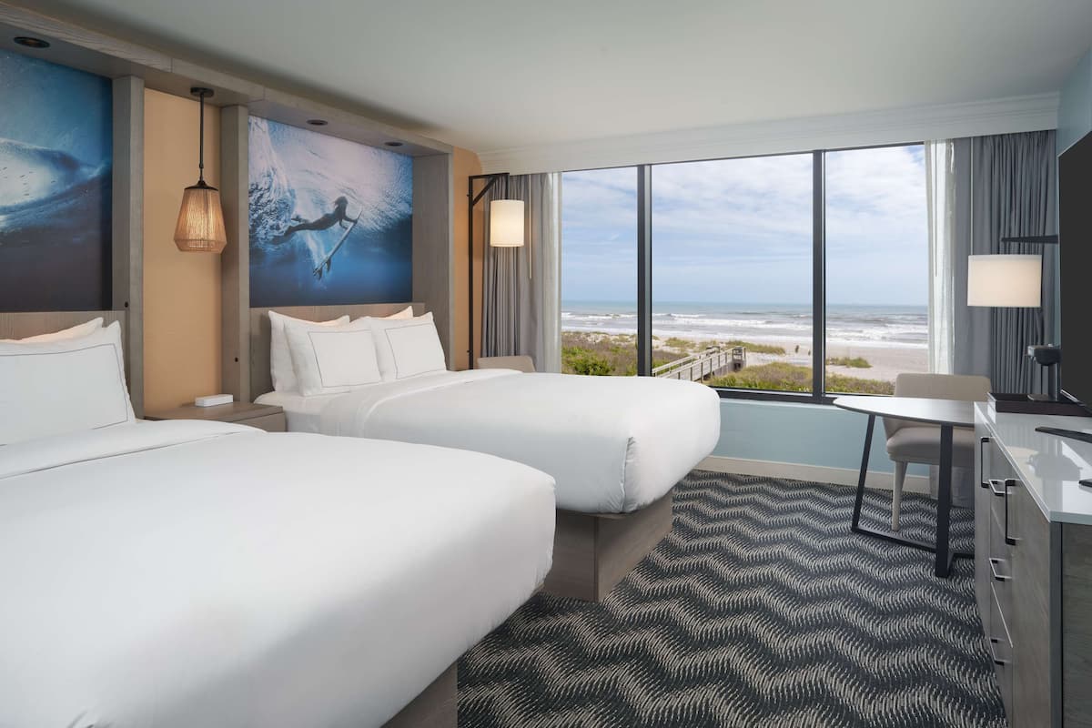 Premium bedding, down comforters, pillowtop beds, in-room safe