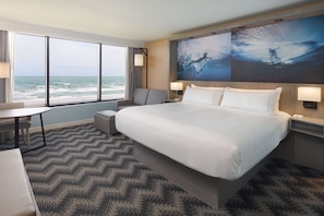 Room, 1 King Bed, Oceanfront | Living area | 55-inch flat-screen TV with satellite channels, TV, Netflix