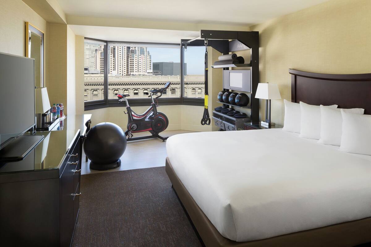 Premium bedding, down comforters, pillowtop beds, in-room safe