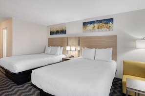 Standard Room, 2 Queen Beds, Non Smoking | Pillow-top beds, desk, bed sheets