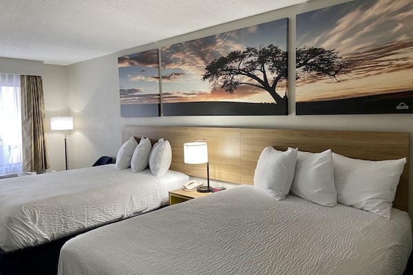 Room, 2 Queen Beds, Non Smoking | Desk, laptop workspace, blackout drapes, free WiFi