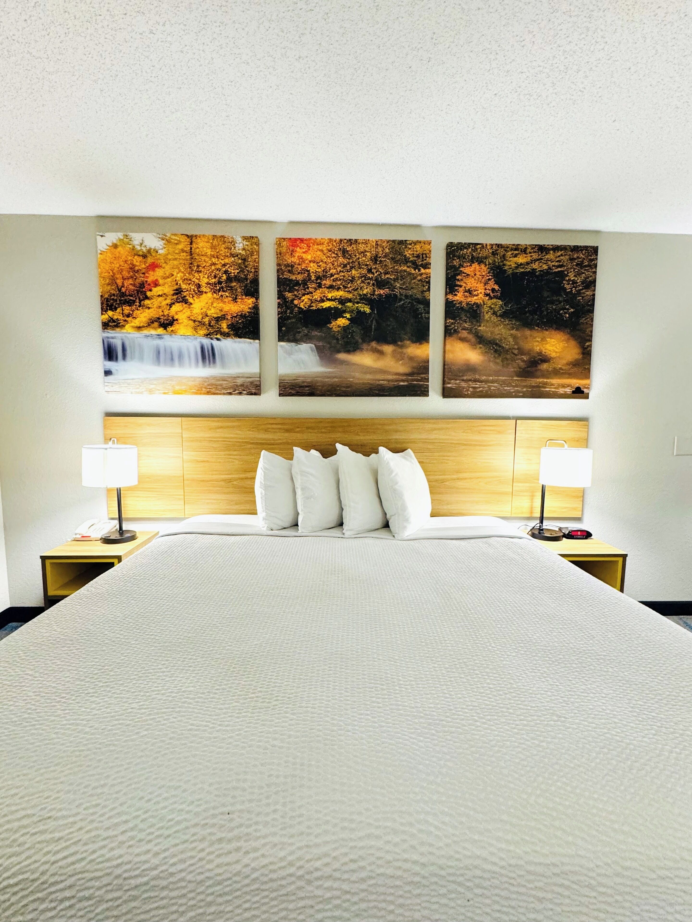 Een bureau, een laptopwerkplek, verduisterende gordijnen, gratis wifi