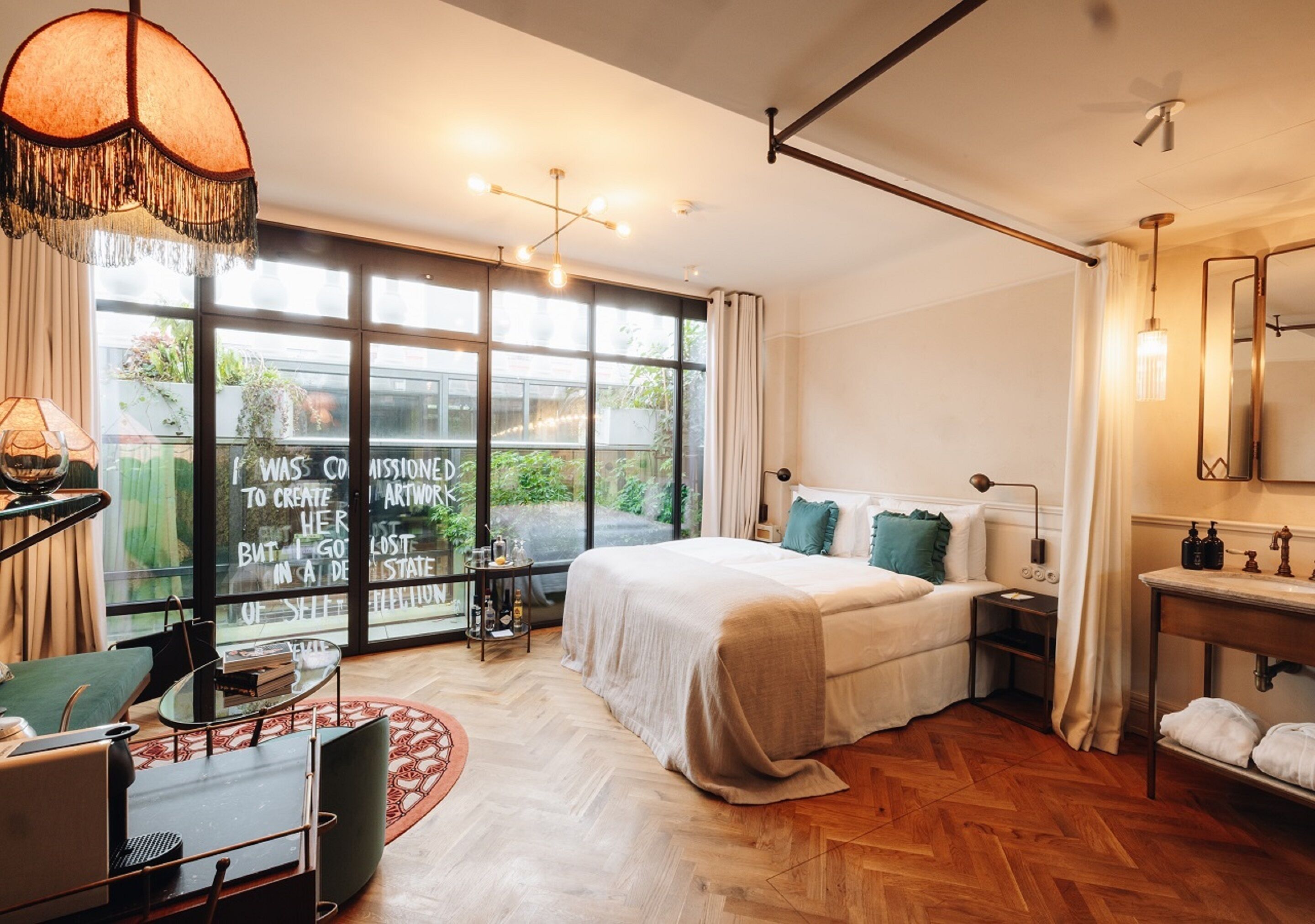 Egyptian cotton sheets, premium bedding, down duvets, memory-foam beds