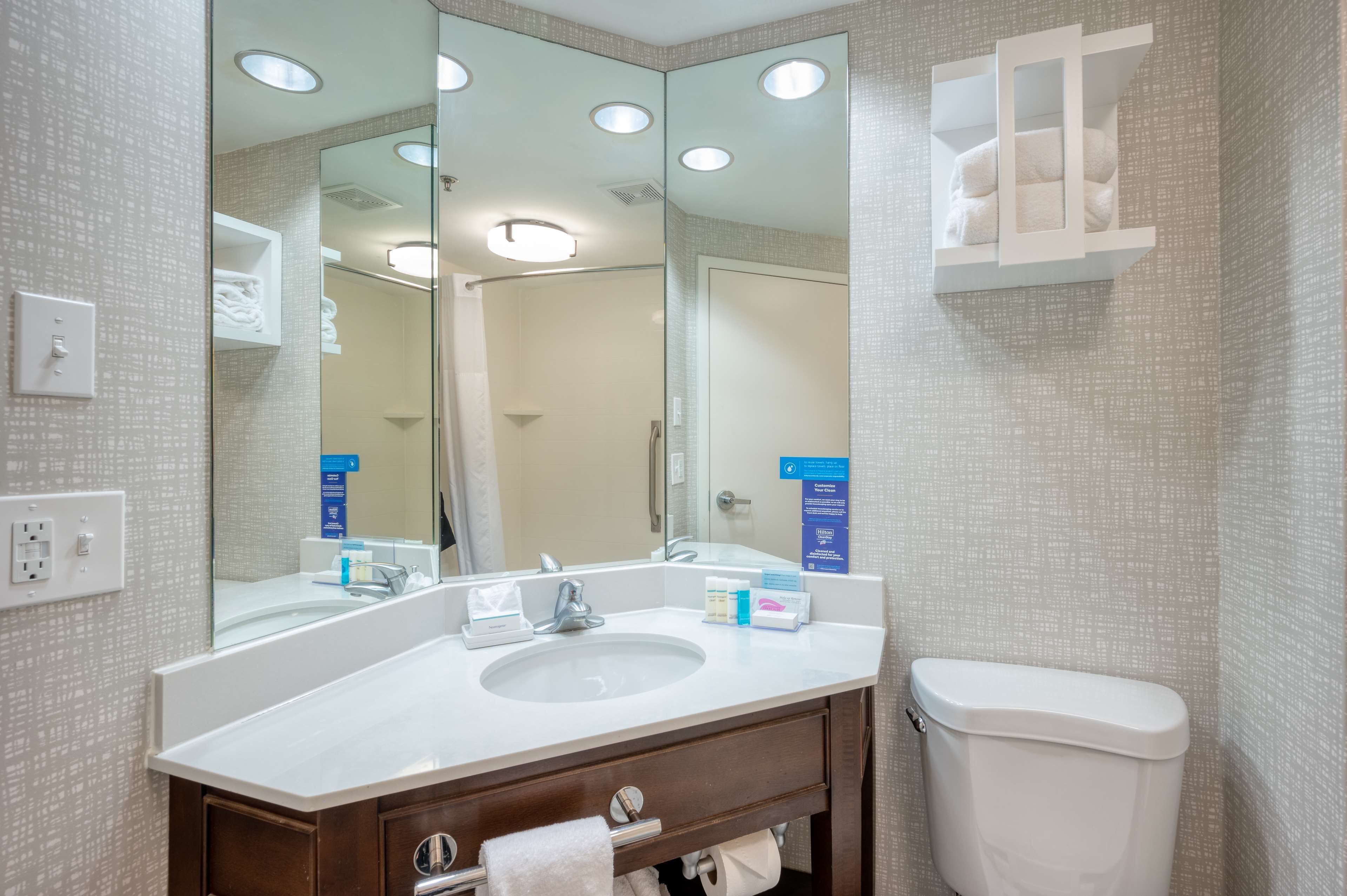 two double beds non smoking | bathroom | bathtub, hair dryer, towels