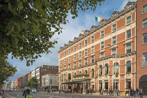 Stunning historic building with a classic entrance and large windows.