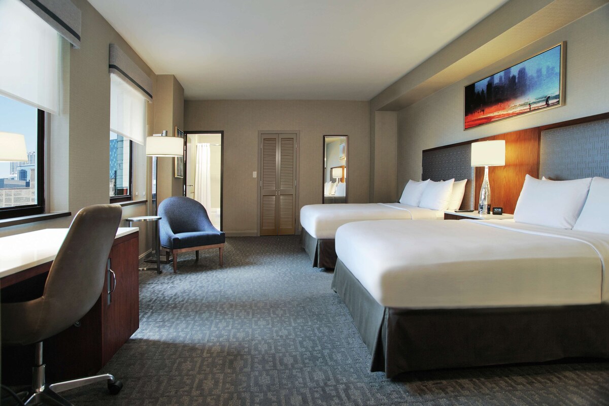 Premium bedding, pillowtop beds, in-room safe, desk