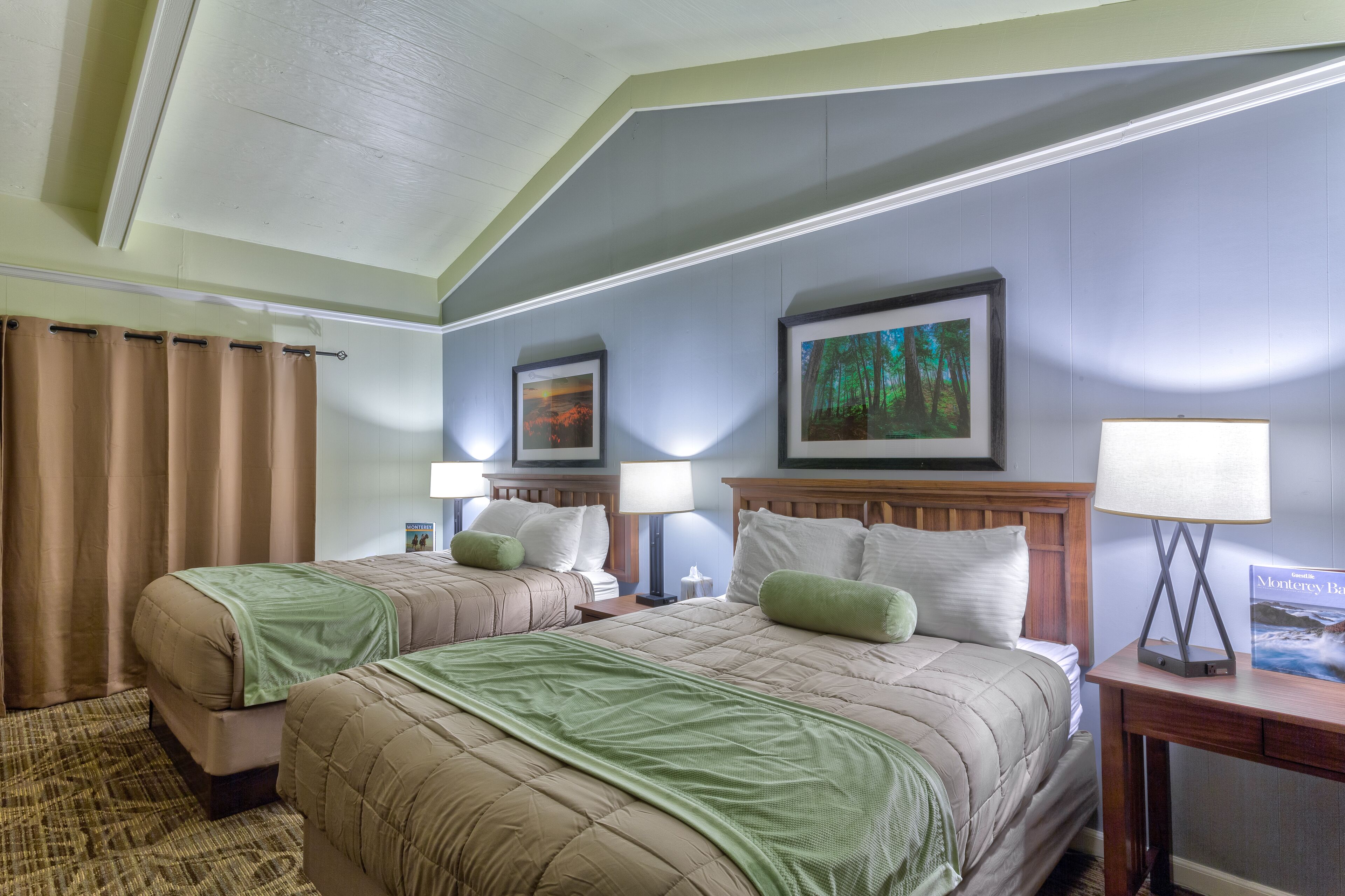 room, 2 queen beds | 1 bedroom, desk, iron/ironing board, free cots/infant beds