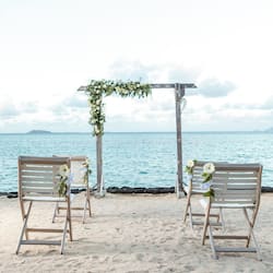 Outdoor wedding area