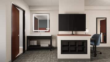 1 quarto, roupas de cama premium, cofres nos quartos, escrivaninha