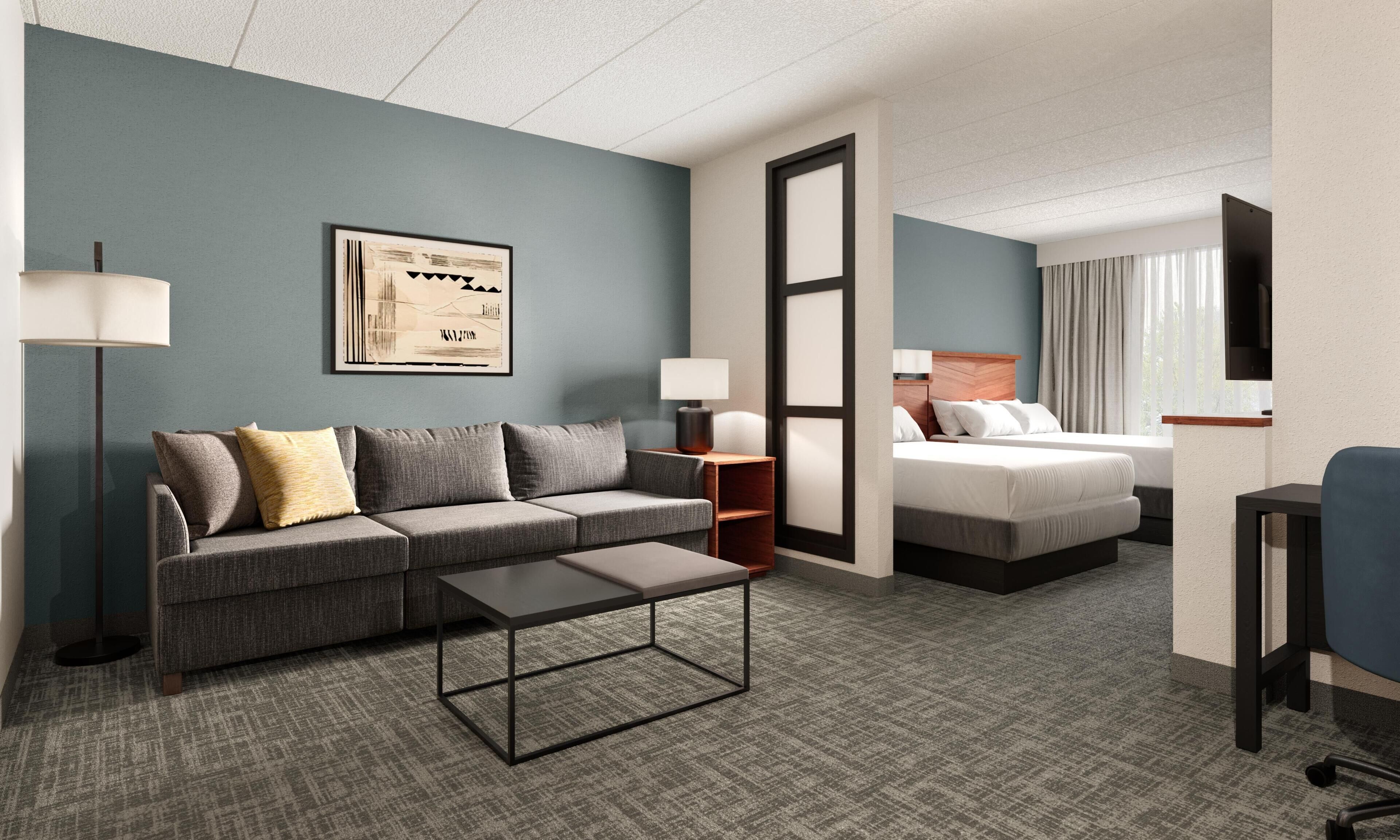 1 Schlafzimmer, hochwertige Bettwaren, Zimmersafe, Schreibtisch