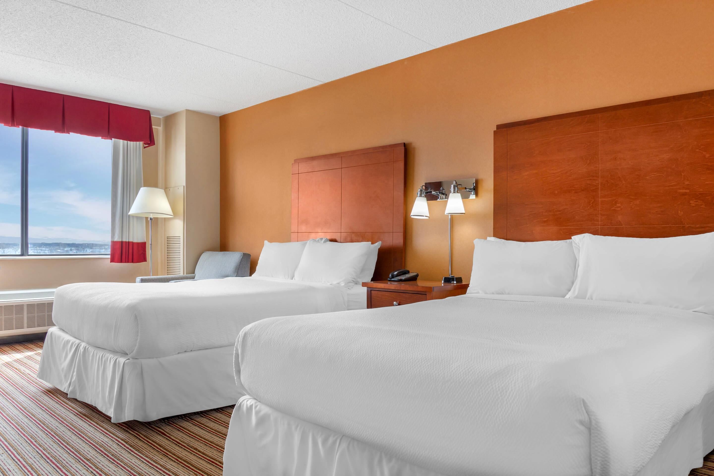 Standard Room, 2 Double Beds, Non Smoking | Premium bedding, in-room safe, desk, laptop workspace