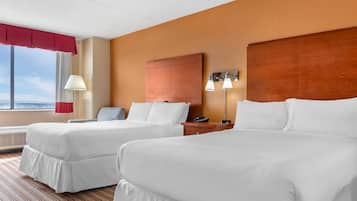 Standard Room, 2 Double Beds, Non Smoking | Premium bedding, in-room safe, desk, laptop workspace
