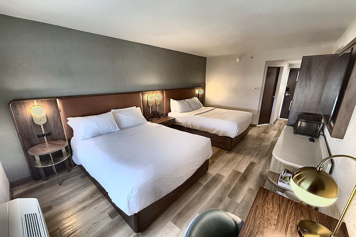 Room, 2 Queen Beds, Non Smoking (Upgrade) | Premium bedding, in-room safe, desk, laptop workspace