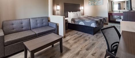 Chambre Standard, 1 grand lit, non-fumeur, réfrigérateur et four à micro-ondes (with Sofabed)