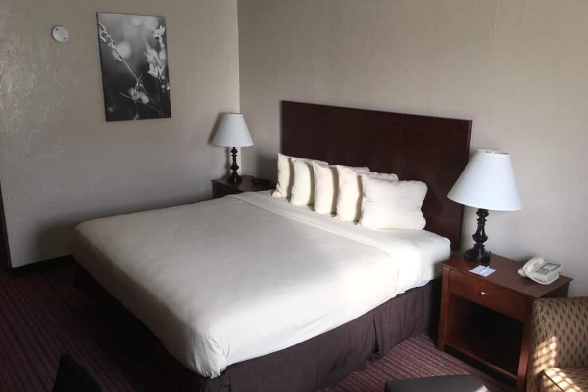 desk, laptop workspace, iron/ironing board, free wifi