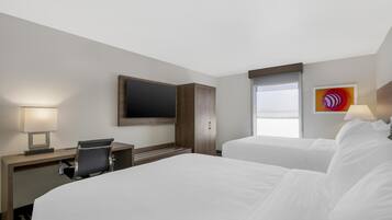 Premium bedding, desk, blackout curtains, iron/ironing board