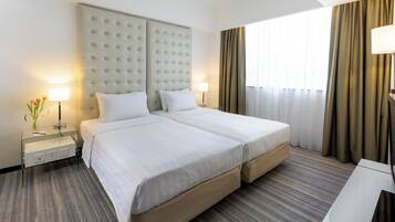 In-room safe, desk, blackout curtains, iron/ironing board