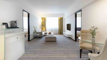 Deluxe Two Bedroom Suite | In-room safe, desk, blackout curtains, iron/ironing board