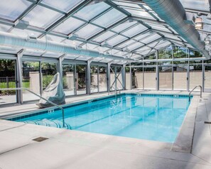 Indoor pool, sun loungers