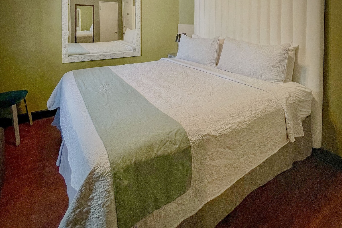 King Premium | Blackout curtains, iron/ironing board, free WiFi, bed sheets