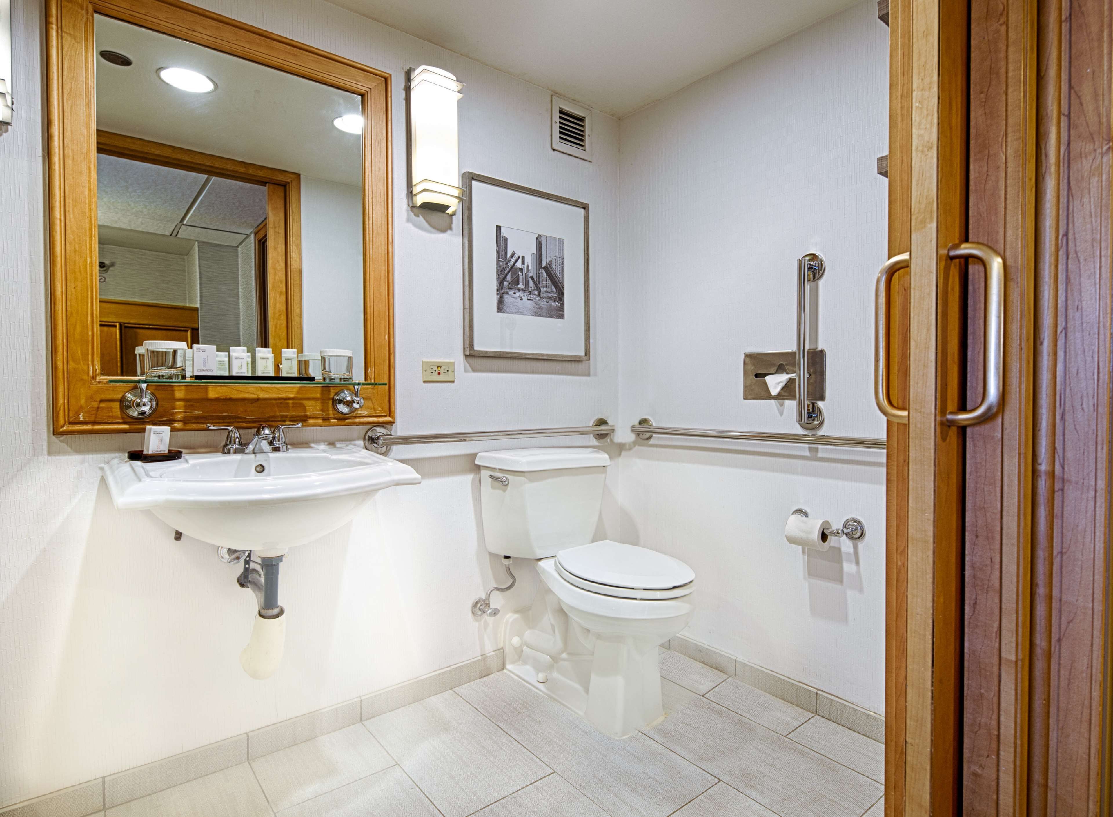 business suite, 1 king bed, non smoking | bathroom | free toiletries, hair dryer, towels