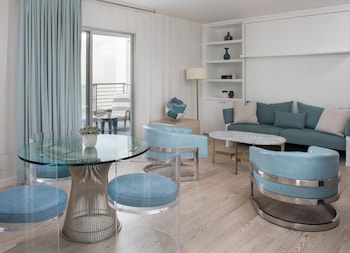 Penthouse | Frette Italian sheets, premium bedding, down comforters, pillowtop beds at Avalon Hotel Beverly Hills, a Member of Design Hotels