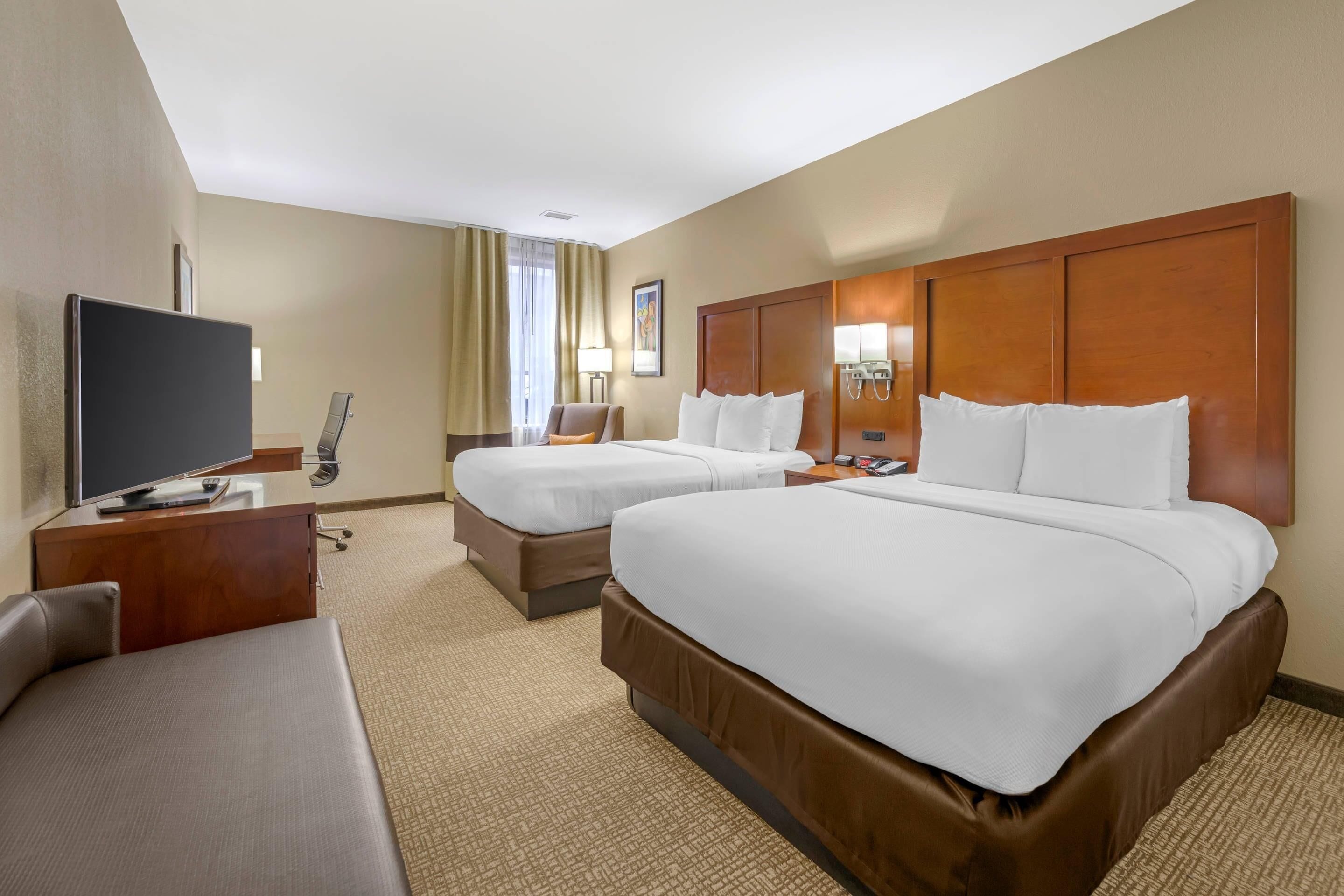 standard double room, 2 double beds, non smoking, river view | premium bedding, pillow-top beds, desk, laptop workspace