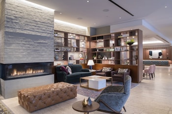 Hotel entrance and lobby at The Colonnade Hotel Back Bay