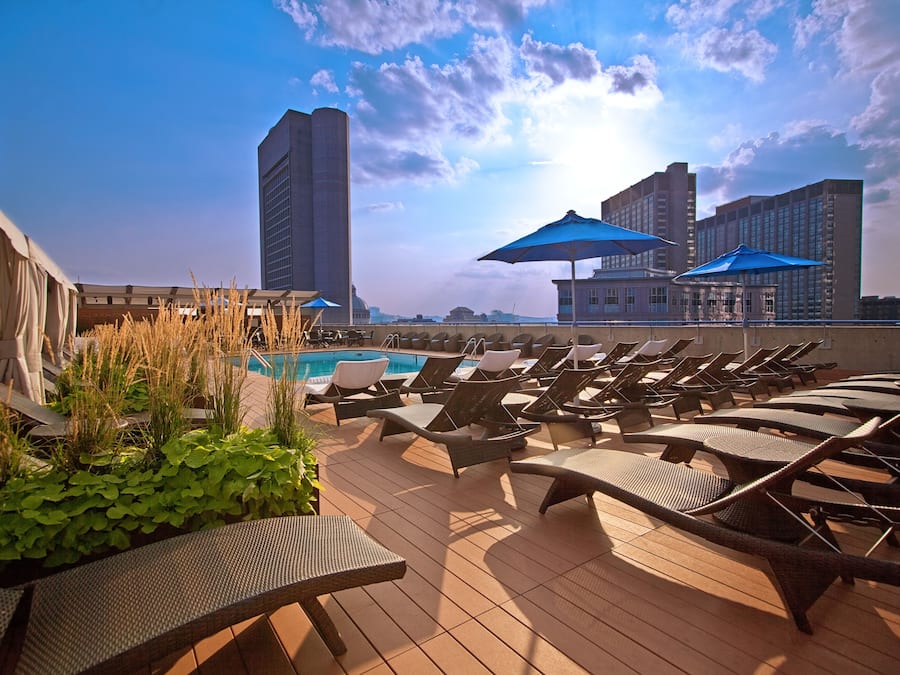 Seasonal outdoor pool, cabanas (surcharge), pool umbrellas