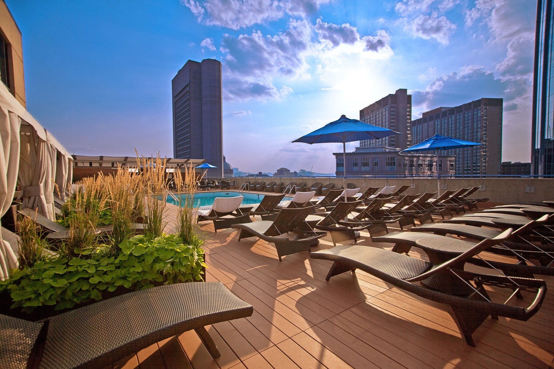 Seasonal outdoor pool, cabanas (surcharge), pool umbrellas
