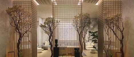 Salas de tratamiento para parejas, sauna y baño de vapor
