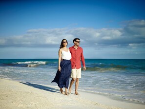 On the beach, white sand, scuba diving, snorkeling