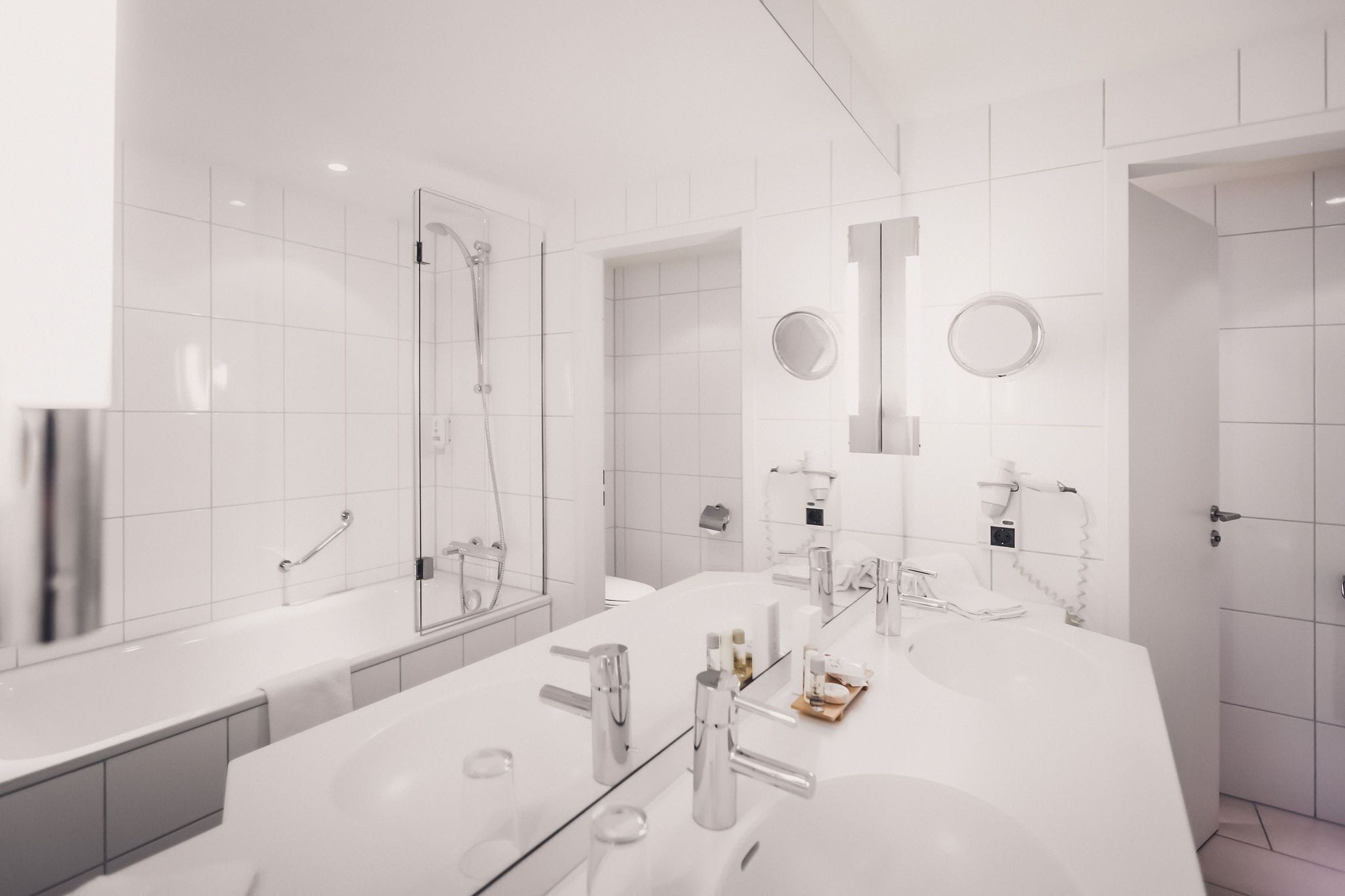 suite | bathroom | hair dryer, towels