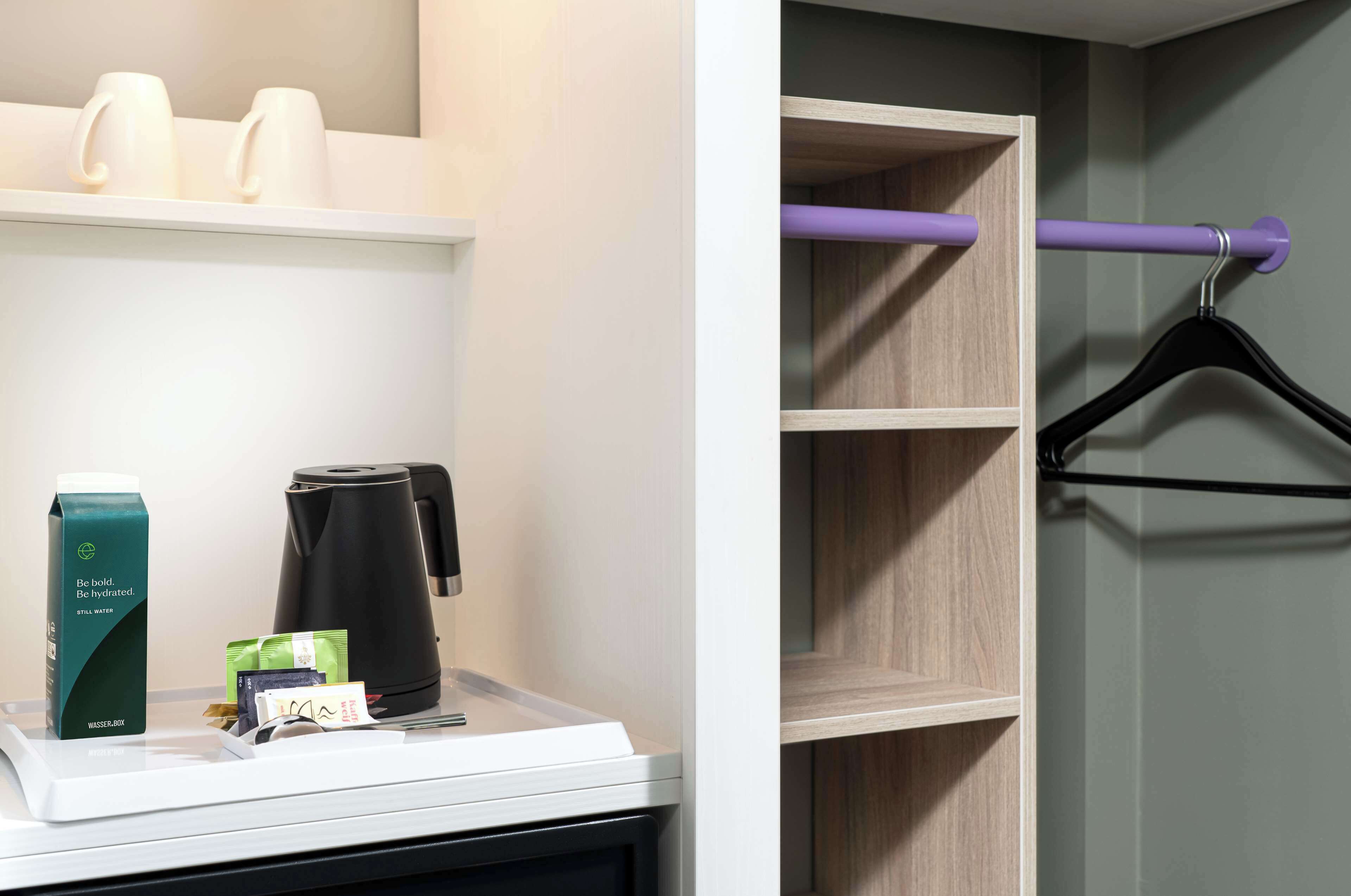 hypo-allergenic bedding, in-room safe, desk, laptop workspace