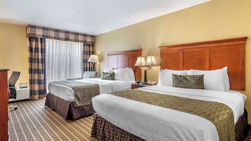 Standard Room, 2 Queen Beds, Non Smoking, Refrigerator | Desk, laptop workspace, iron/ironing board, WiFi