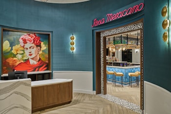 Hotel entrance and lobby at Walt Disney World Dolphin