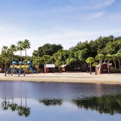 Private beach, white sand, beach towels, beach volleyball