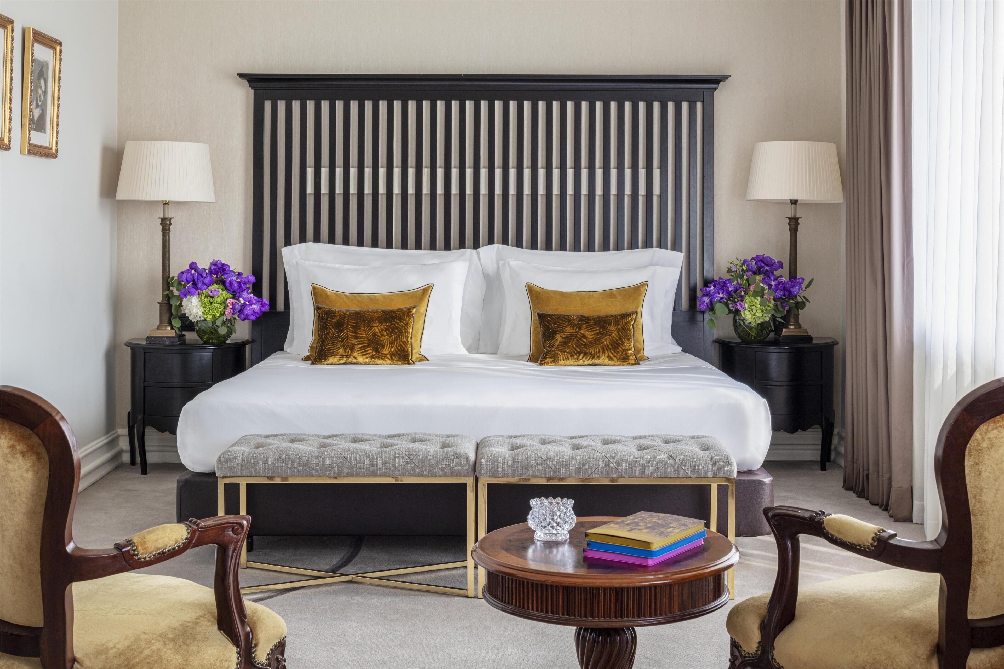 Hypo-allergenic bedding, down duvets, minibar, in-room safe