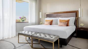 Hypo-allergenic bedding, down duvets, minibar, in-room safe