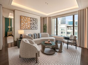 Signature Suite, 1 King Bed | Living area | 42-inch flat-screen TV with cable channels, TV - Waldorf Astoria Kuala Lumpur (Kuala Lumpur)
