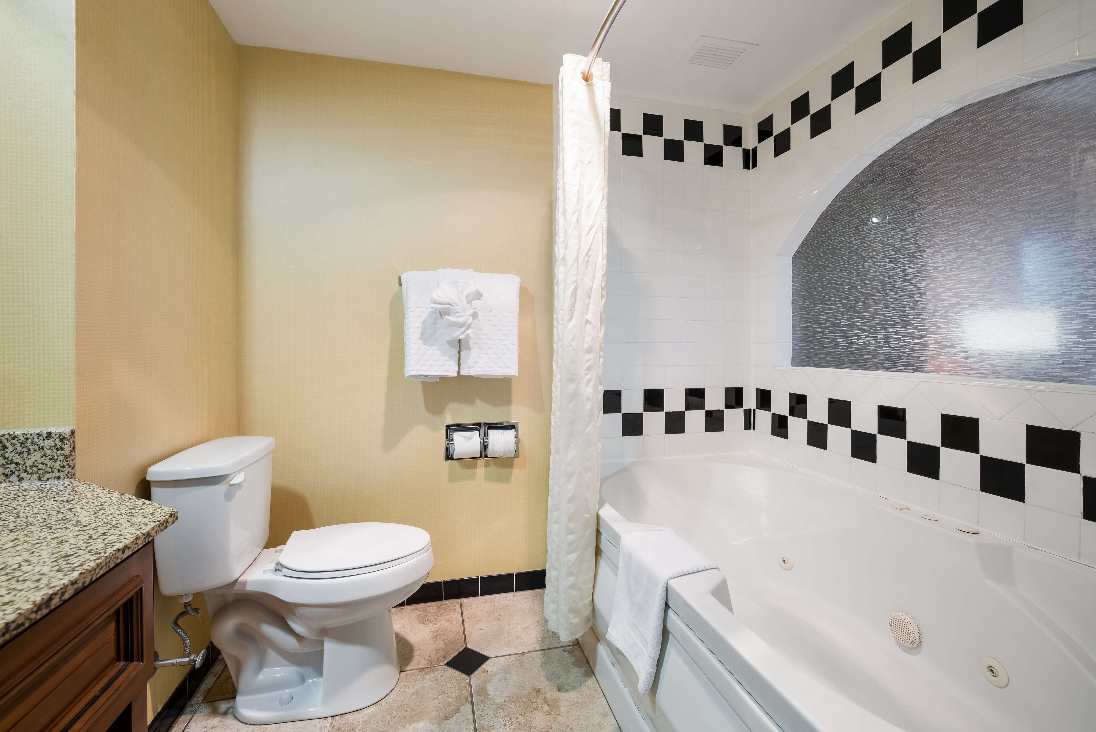 suite, 1 king bed, non smoking, jetted tub | bathroom | shower, free toiletries, hair dryer, towels