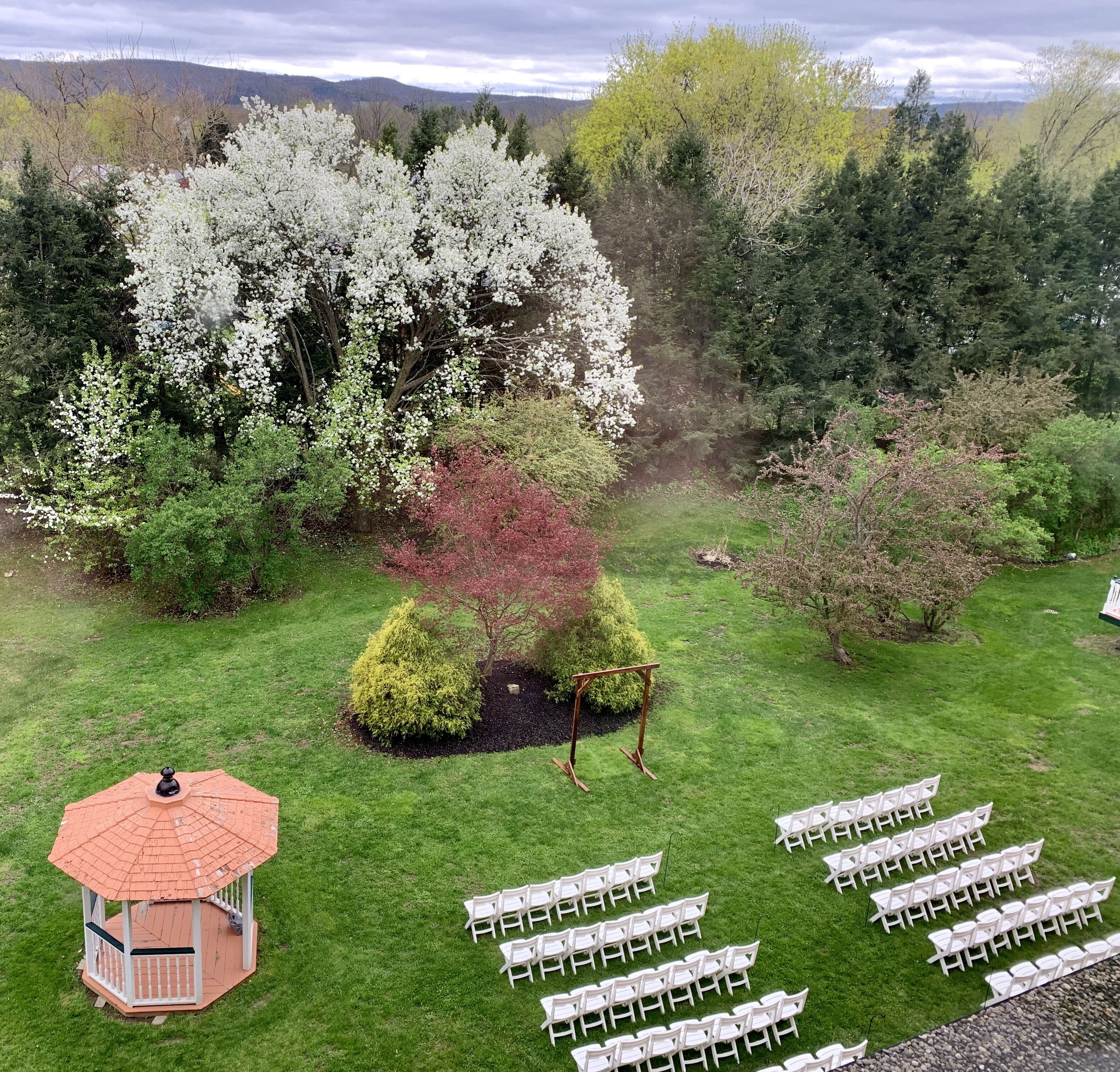 outdoor wedding area