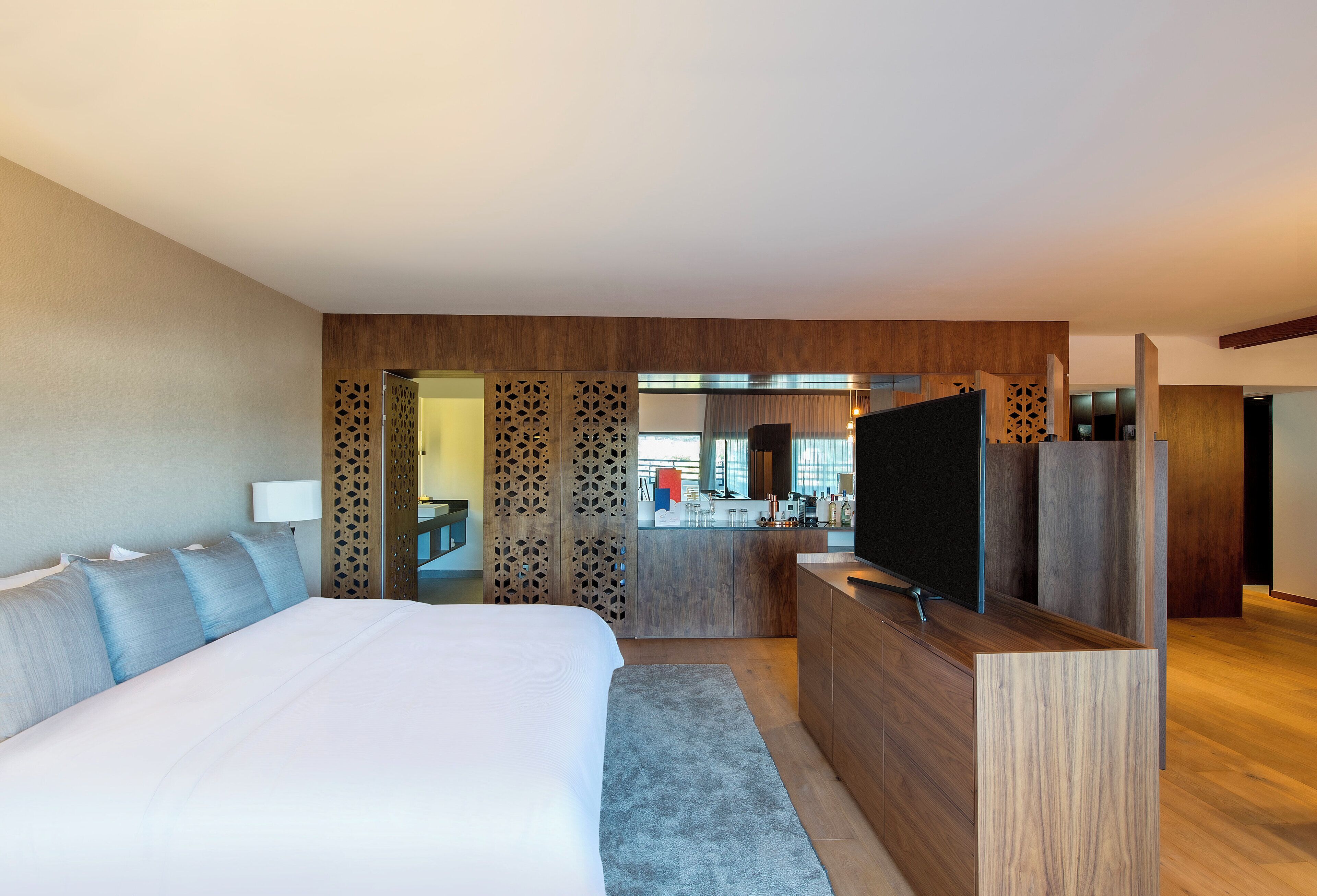 Edredón, camas con pillow-top y minibar 