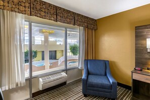Blackout drapes, iron/ironing board, rollaway beds, free WiFi