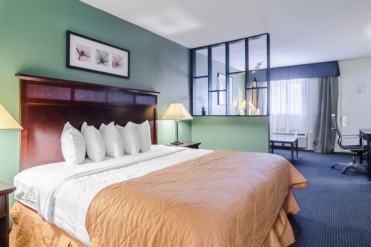 Signature Suite, 1 King Bed, Non Smoking, Poolside | In-room safe, desk, laptop workspace, soundproofing